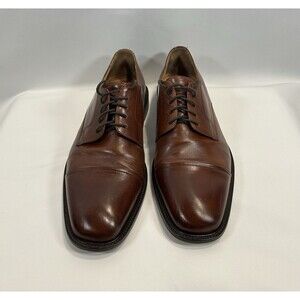 Johnston & Murphy Leather Cap Toe Oxfords Brown Men’s 10 1/2